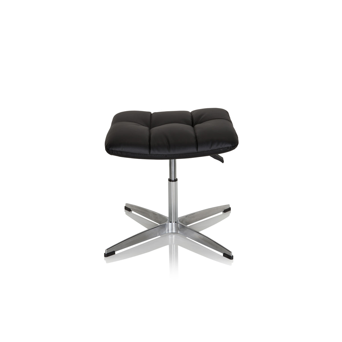 hjh OFFICE Hocker Drehstuhl SARANTO Sitzhocker Sitz-Hocker Kunstleder schwarz    - 4251084696696
