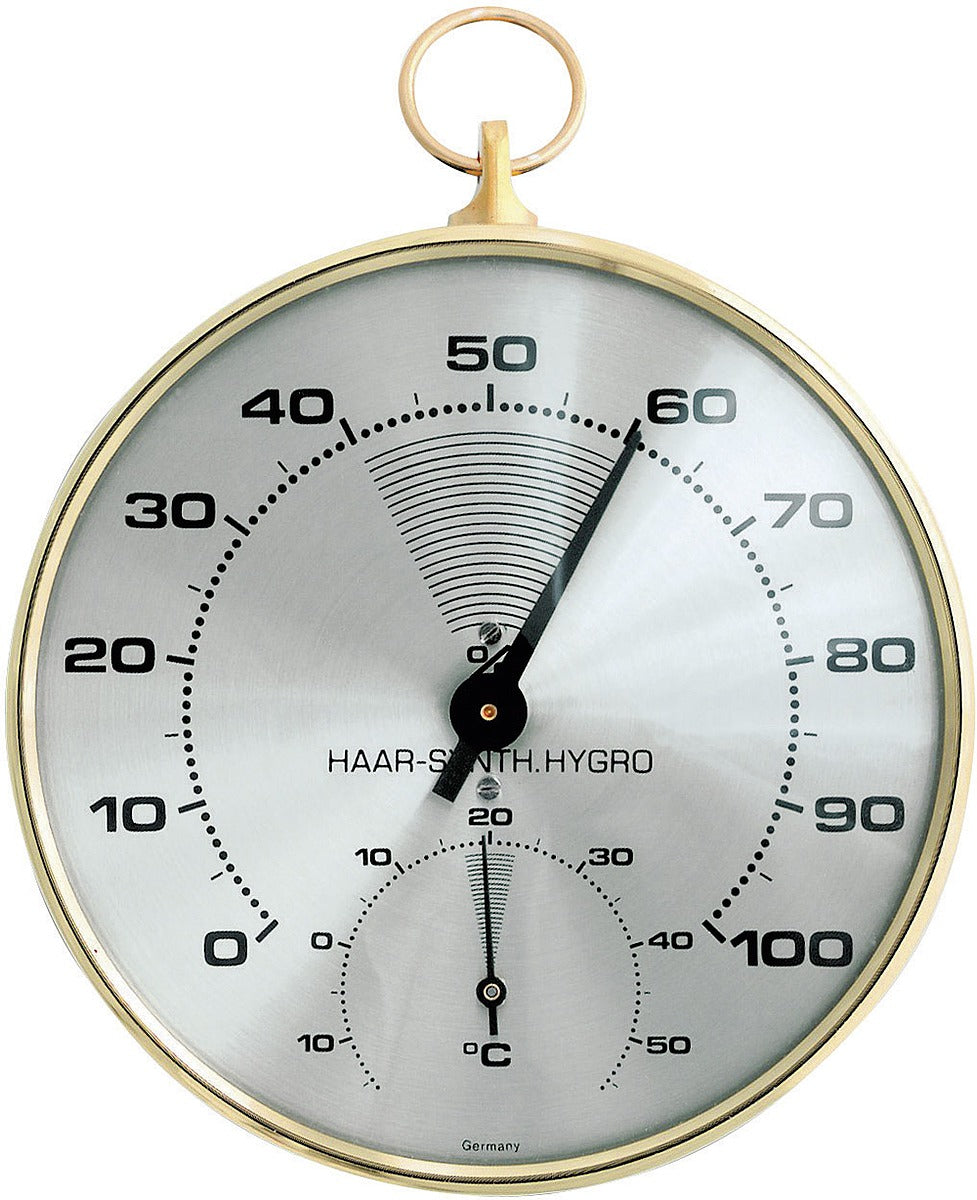 2 STÜCK Tfa 45.2007 Wand Thermo-/Hygrometer Gold Haar-Synthetik
