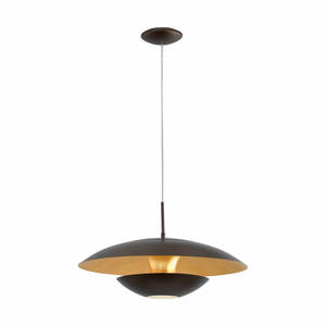 Suspension Eglo Nuvano, 48 cm, plafonnier, 1 lumière, marron, Gol130, produit de seconde main