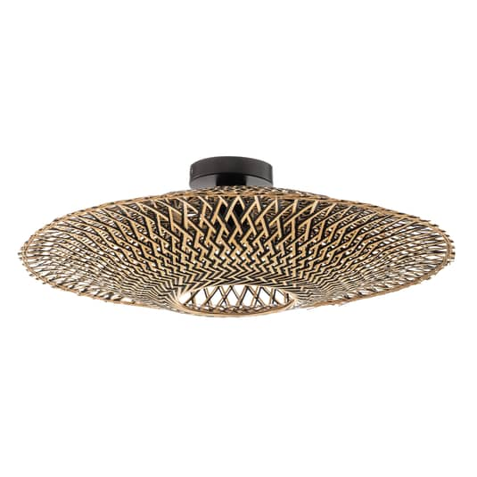 Good&Mojo Bali Deckenlampe Deckenlampe E27 Bambus Eisen ø 60 Cm Lampe Leuchte B-Ware