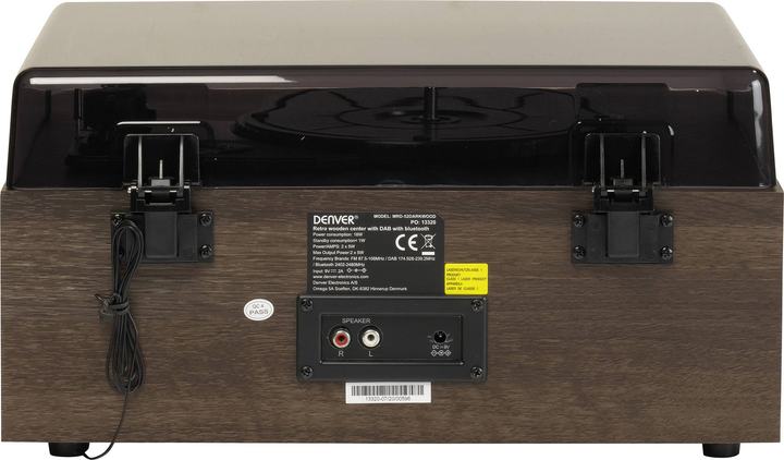 Denver MRD-52DARK Schallplattenspieler CD-Player Musiksystem Retro Design DAB+