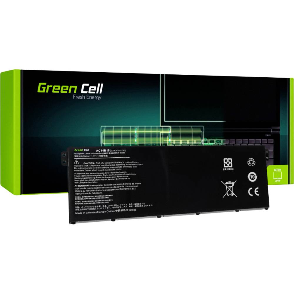 Green Cell Notebook-Akku AC14B13J AC14B13K AC14B18J 11.4 V 2100 mAh Laptop-Akku