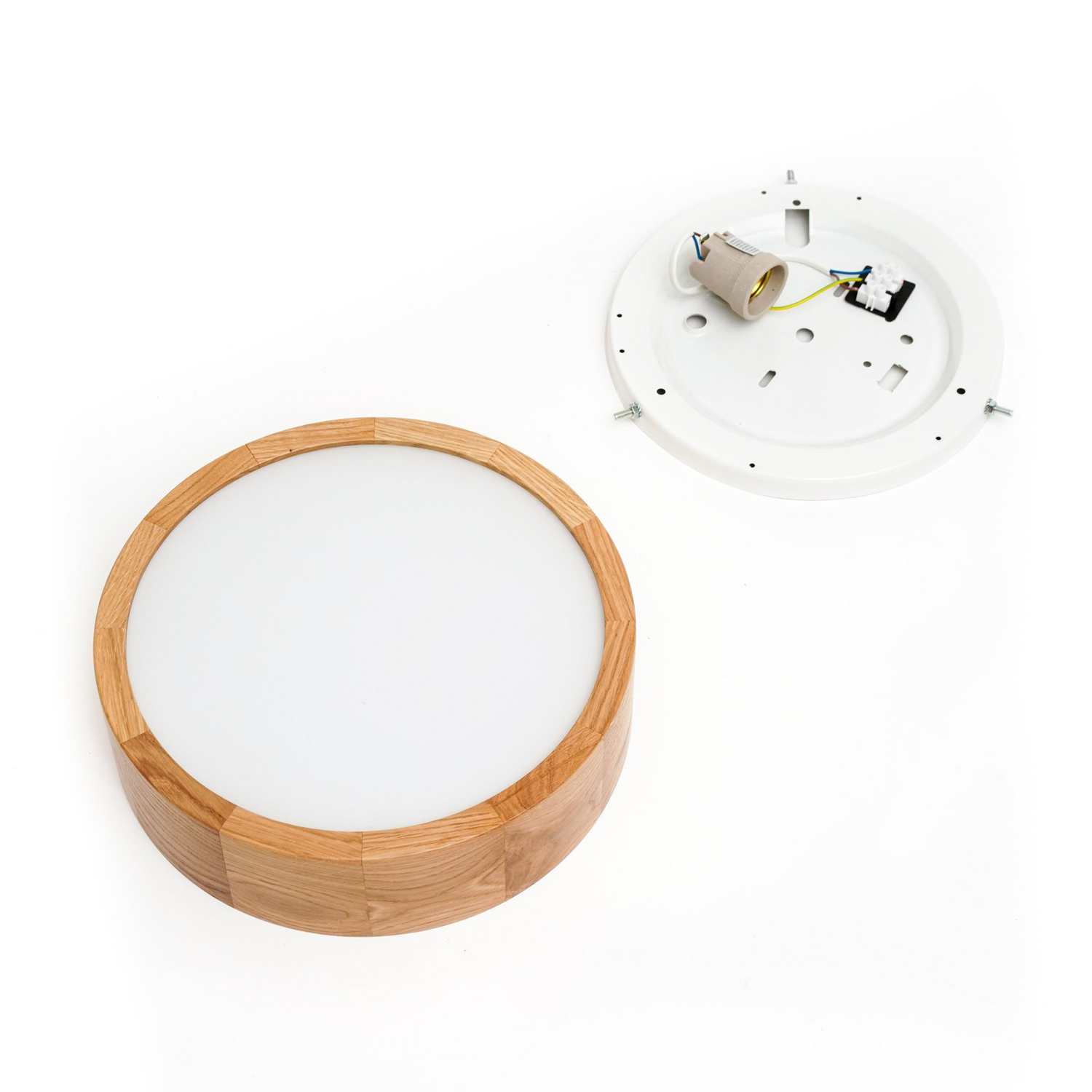 B-Ware Envostar Kerio Deckenlampe ø 27 Cm Eiche Natur Deckenleuchte Lampe Leuchte Spot