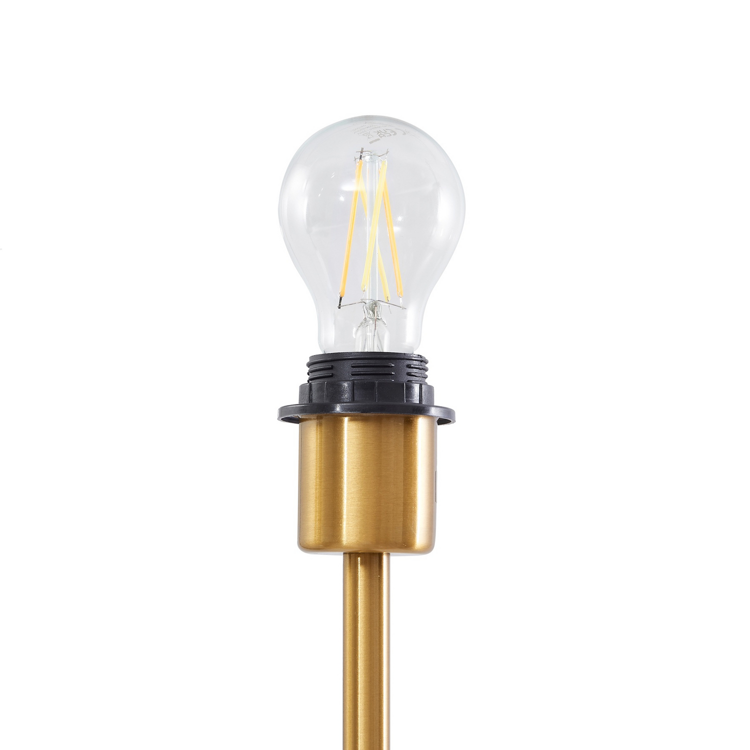 B-Ware Lindby Stehleuchte Aliette Stehlampe Standleuchte E27 Gold/Amber Glas Leselicht