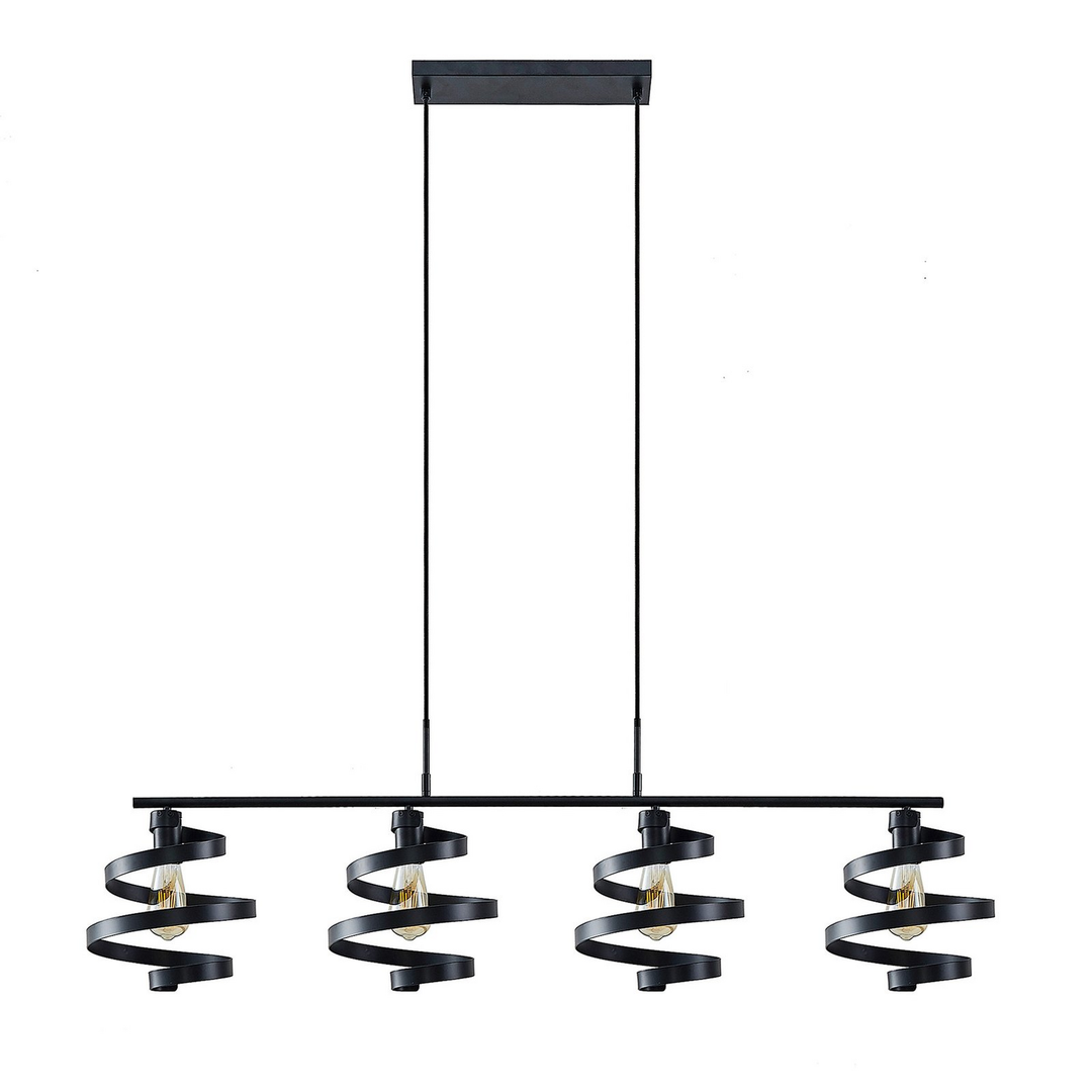 Lindby Colten Hängeleuchte Pendelleuchte Deckenlampe Lampe 4 Flammig Schwarz803 B-Ware - 4251911730951