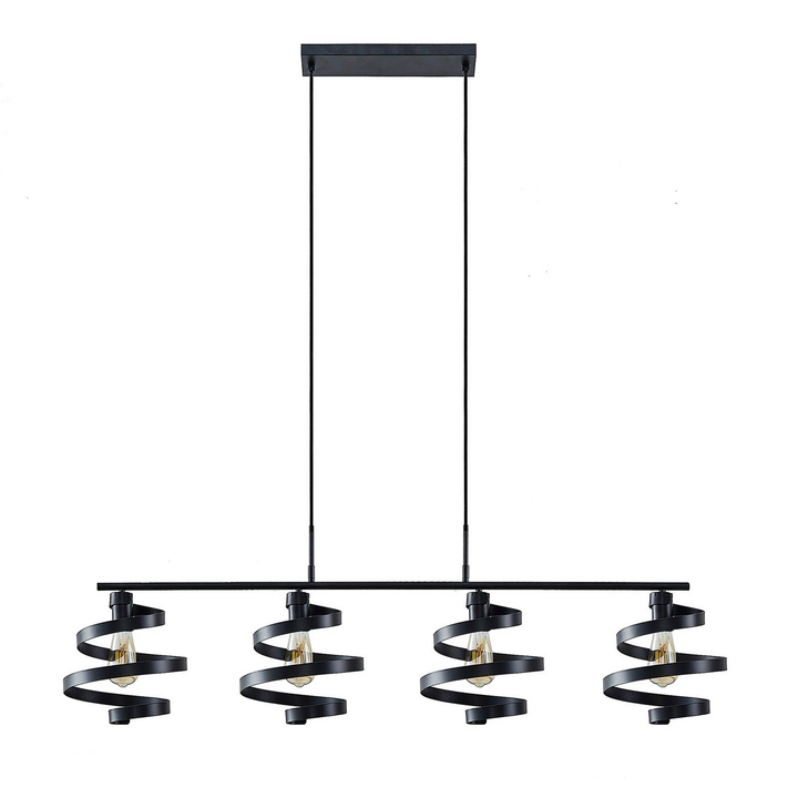 Lindby Colten Hängeleuchte Pendelleuchte Deckenlampe Lampe 4 Flammig Schwarz803 B-Ware - 4251911730951