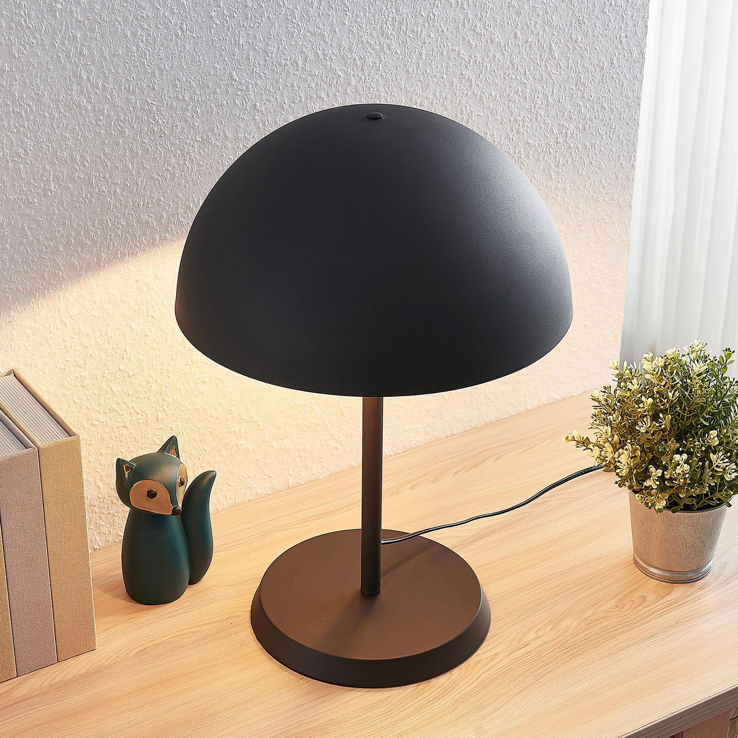 B-Ware Lindby Tischleuchte Idalene Schreibtischlampe Bürolampe E27 Metall Schwarz G684