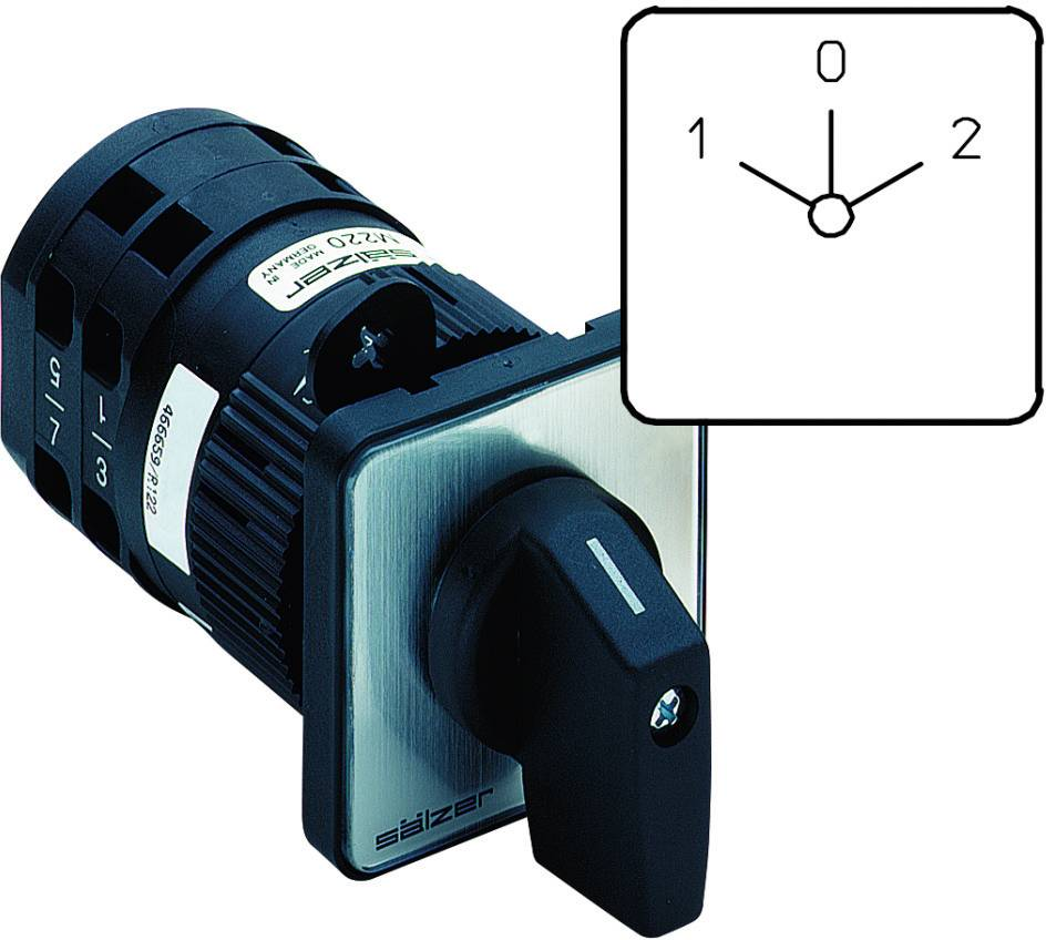 Sälzer M220 61025 219 M1 Nockenschalter 20 A 2 X 60 ° Grau Schwarz Hauptschalter B-Ware