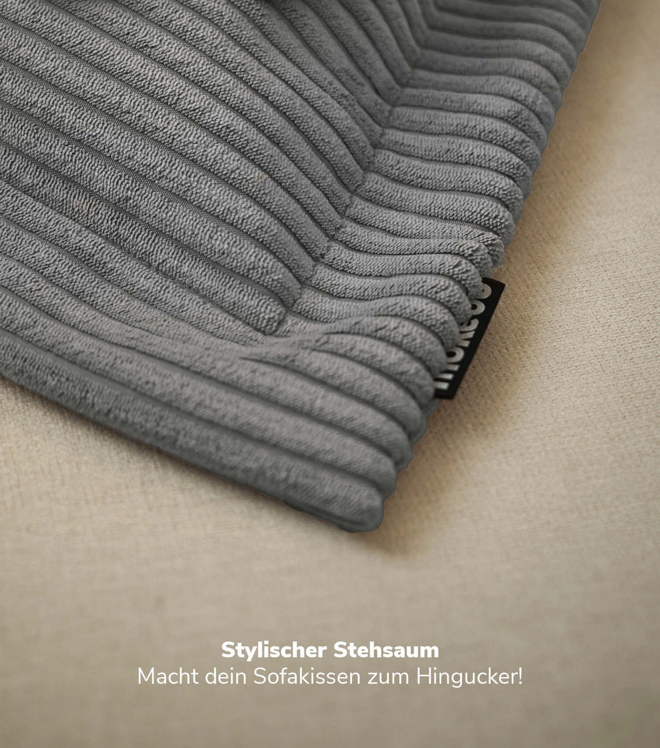 B-Ware Mokebo Sofakissen Cord 'Das Wölkchen' Kissen Couchkissen Sofakissen - 4262436123487