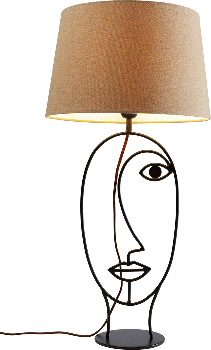 KARE Face Wire Nature Tischleuchte Damenportrait Tischlampe Tischlicht Leuchte