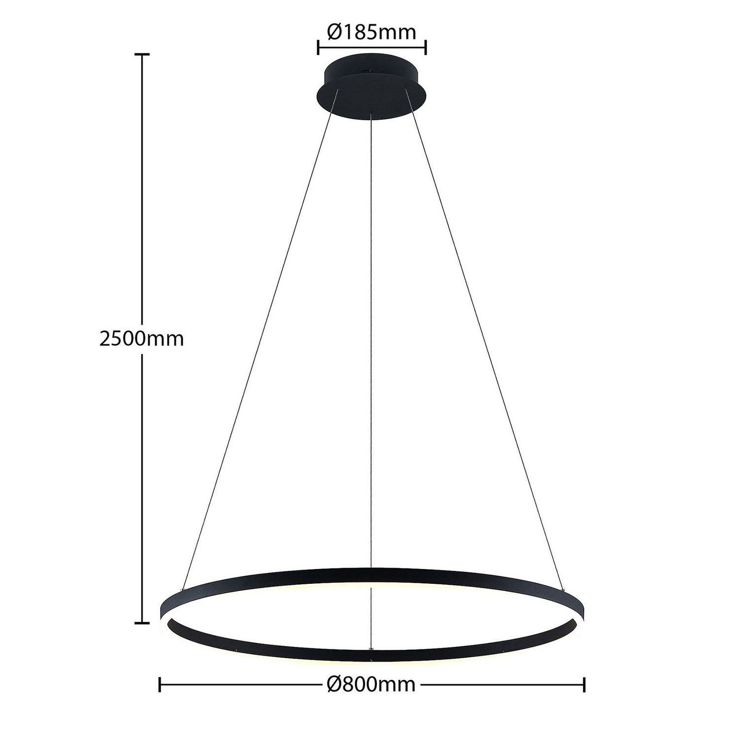 B-Ware Arcchio Albiona Led Hängeleuchte Hängeleuchte Lampe ø 80 Cm 46,8 W Schwarz Weiß