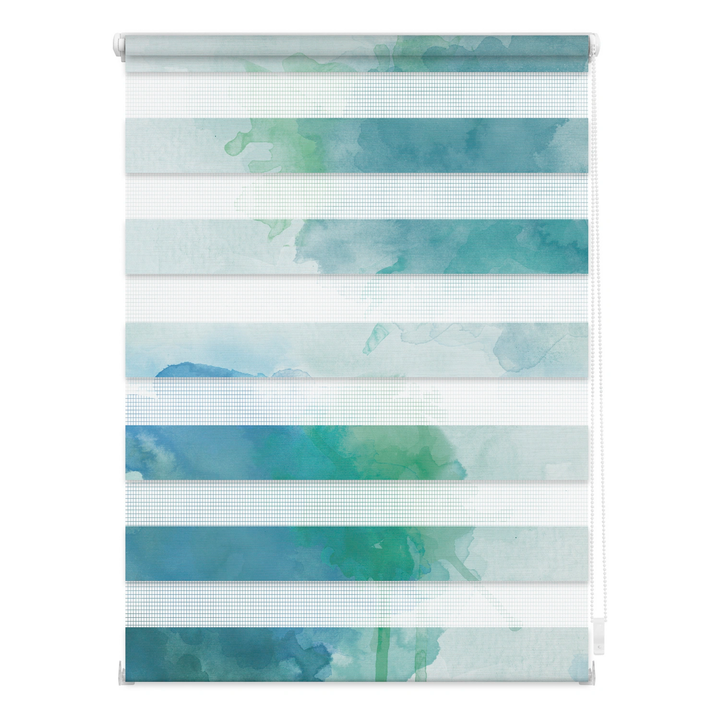 Lichtblick Doppelrollo ‎Klemmfi, BxL: 90x150 cm Digitaldruck Aquarell Jalousie
