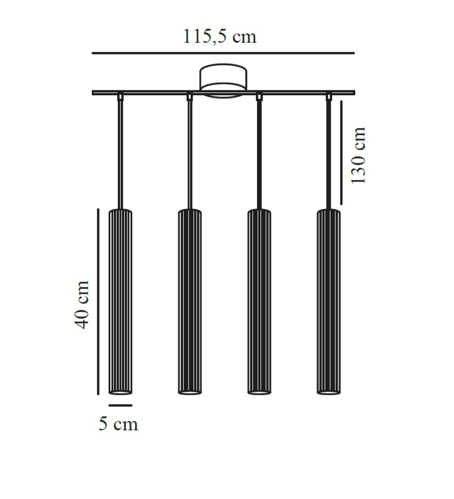 Nordlux Vico 4 Rail Pendelleuchte Pendellampe Leuchte Lampe Hängeleuchte Licht B-Ware - 5704924018398