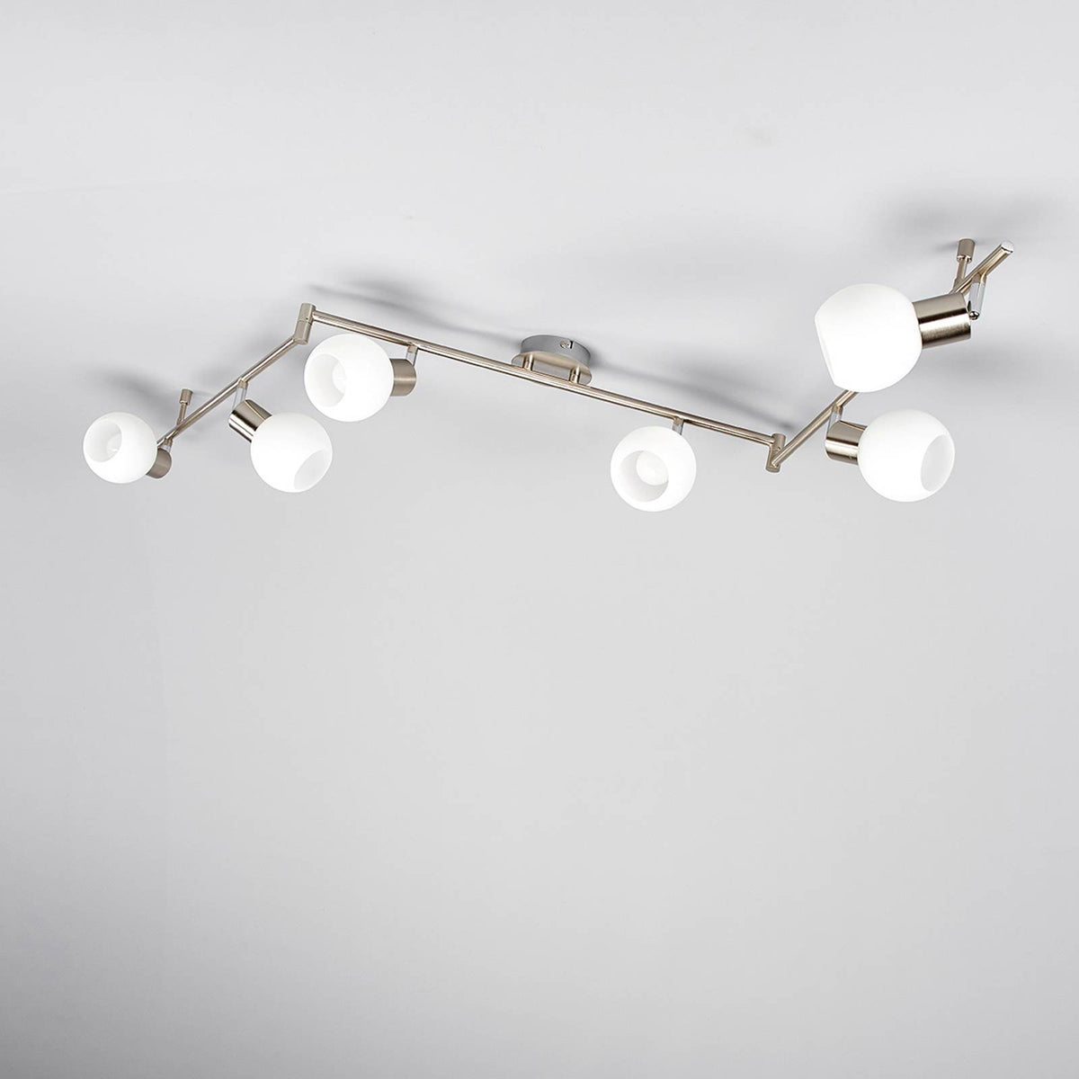 Lindby LED-Deckenlampe Elaina Deckenlampe Lampe Leuchte 6-flg. E14 nickel matt - 6291106553321