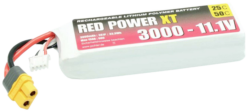 Red Power Modellbau-Akkupack 11.1 V 3000 mAh Softcase Ladeakku Akku Ladetechnik