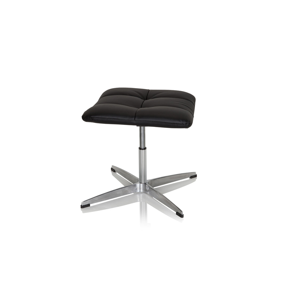 hjh OFFICE Hocker Drehstuhl SARANTO Sitzhocker Sitz-Hocker Kunstleder schwarz    - 4251084696696