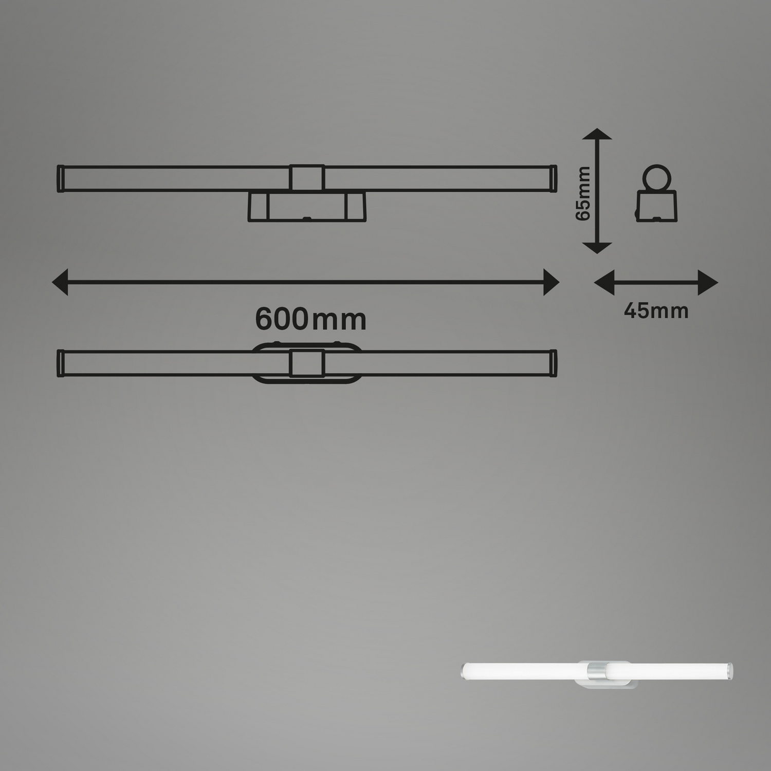 Briloner Led Spiegelleuchte 2117014 Mit Ip44 4.000 K Lampe Leuchte Licht Spot B-Ware - 4002707444251