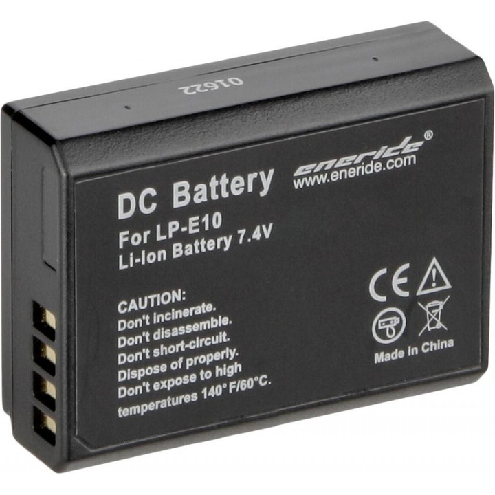 Eneride battery E (Canon LP-E10, 1020mAh) Kameraakku Kamerabatterie 2 STÜCK