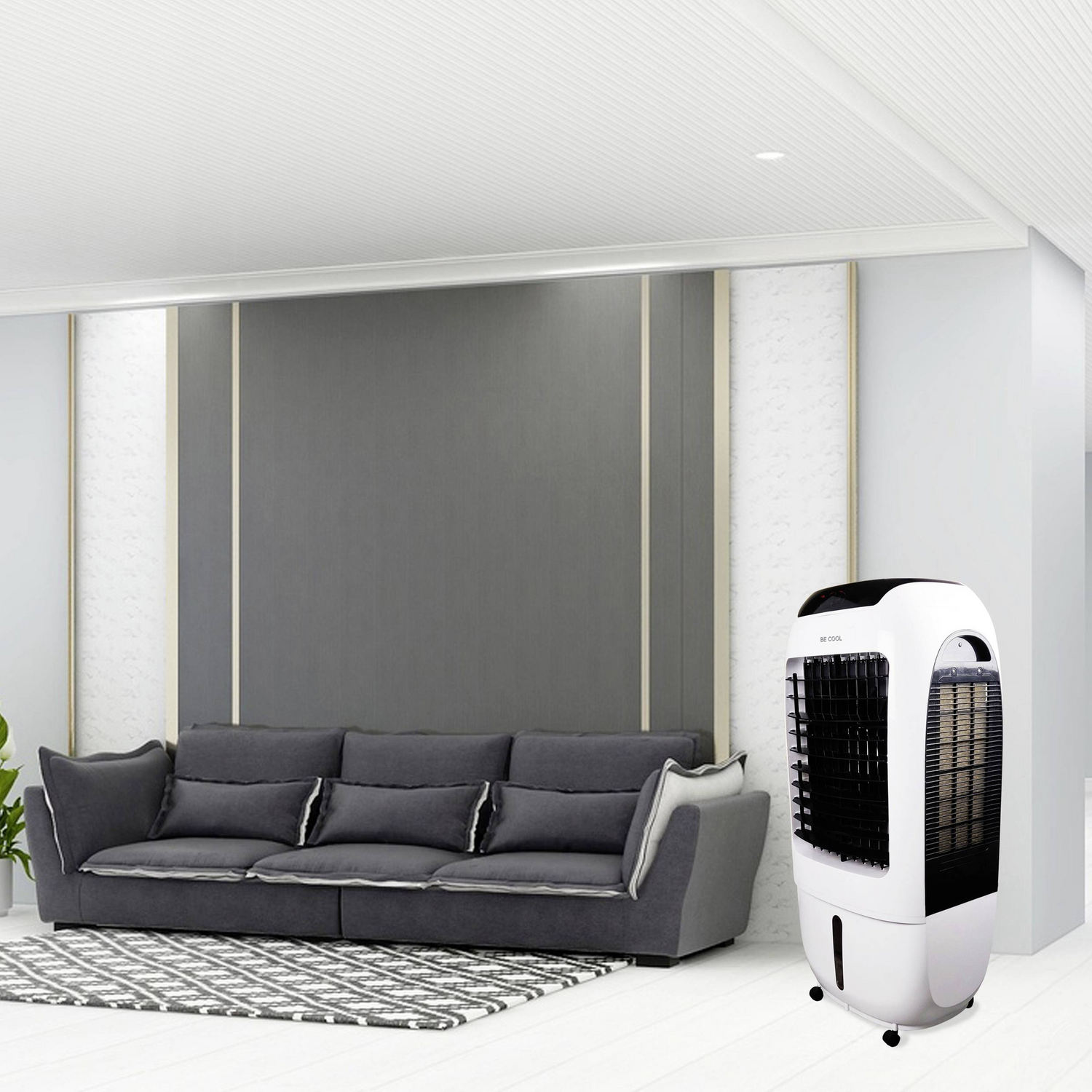 B-Ware Be Cool Luftkühler 150 W 49 X 39 X 108cm Weiß Mit Fernbedienung Kühlgerät Kühler