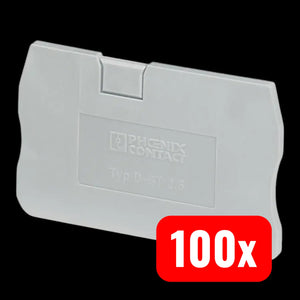 B-Ware Phoenix Contact Abschlussdeckel Endabdeckung St 1,5 St 2,5 Pt 2,5 Grau 100 Stück