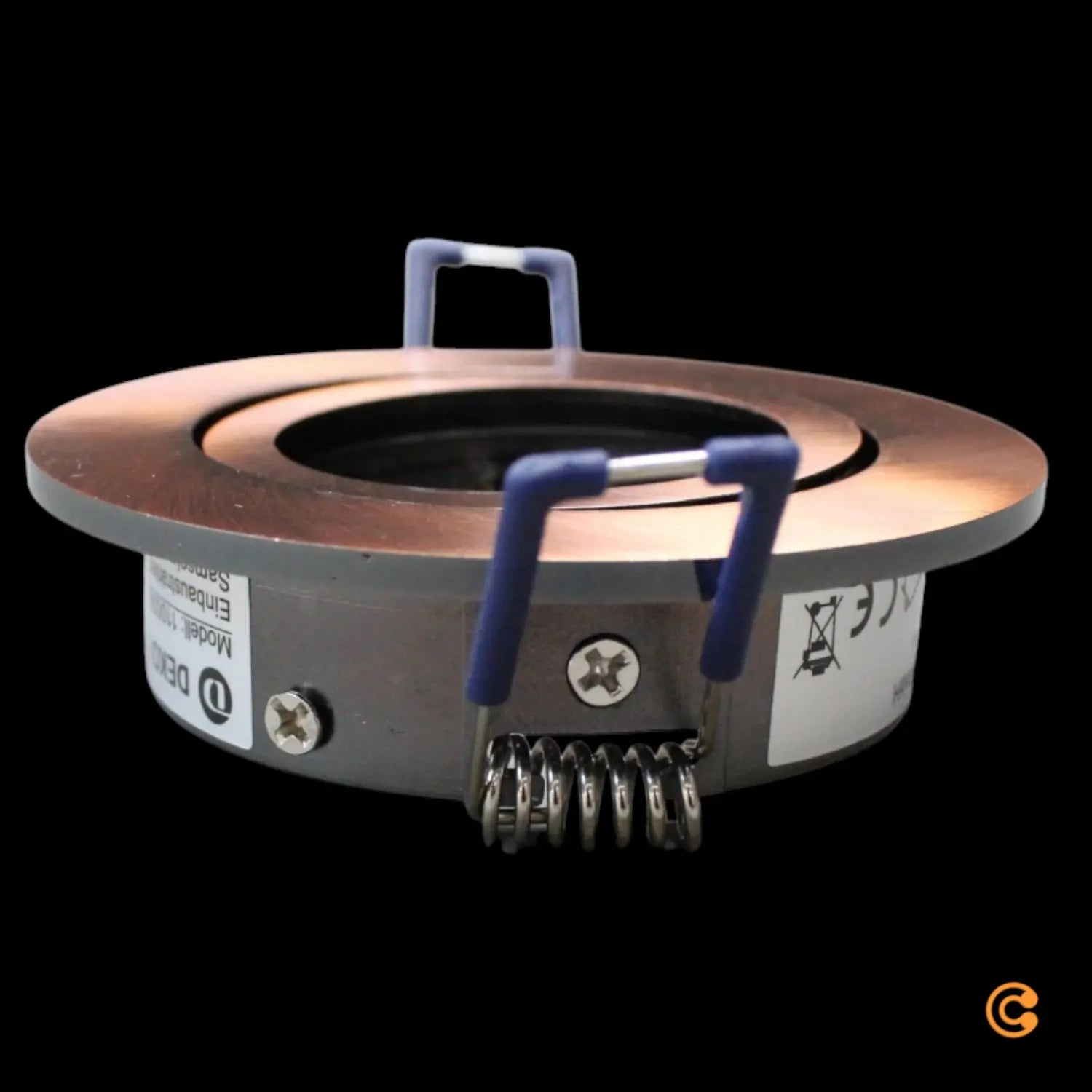 B-Ware Deko Light Deckeneinbaustrahler Einbauring Gu10 Led Metall Kupfer 89 Mm 4 Stück - 4042943173645