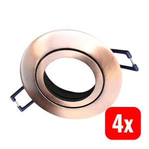 B-Ware Deko Light Deckeneinbaustrahler Einbauring Gu10 Led Metall Kupfer 89 Mm 4 Stück