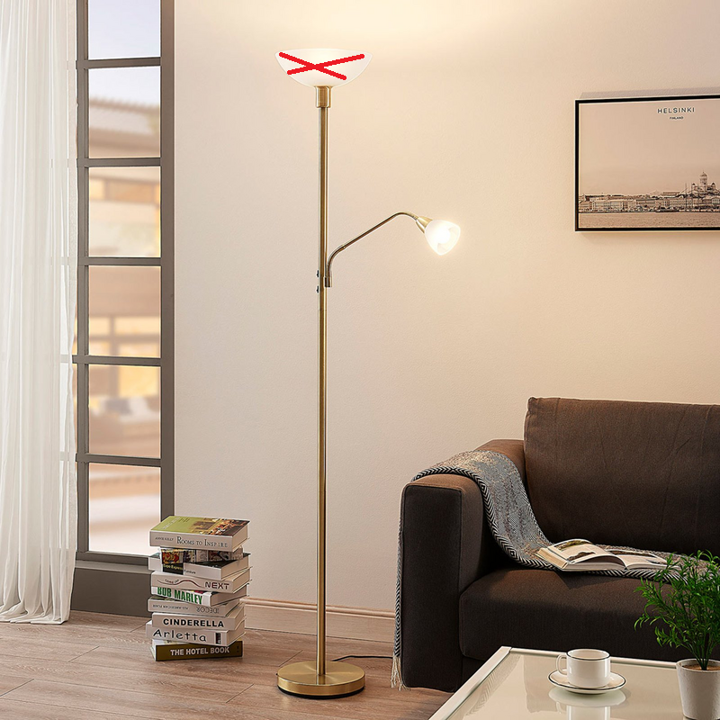 Lindby Led Deckenfluter Jost Stehlampe Stehleuchte Leselampe Leuchte E27 E14 B-Ware - 4251096535846