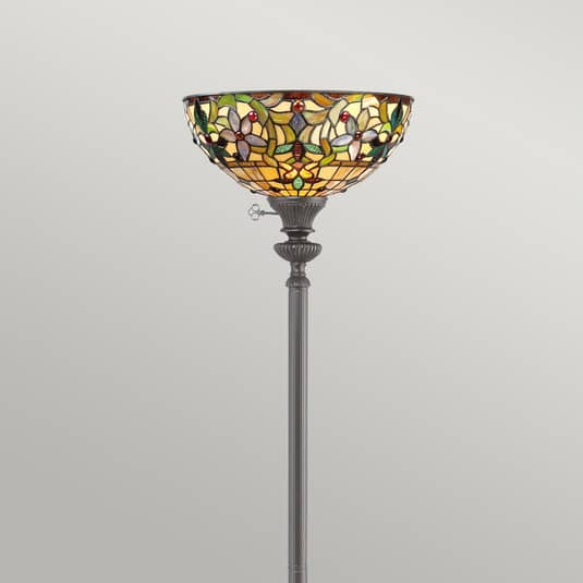Quoizel Deckenfluter Kami Stehlampe Stehleuchte Lampe Schirm Im Tiffany Design   B-Ware - 5024005212812