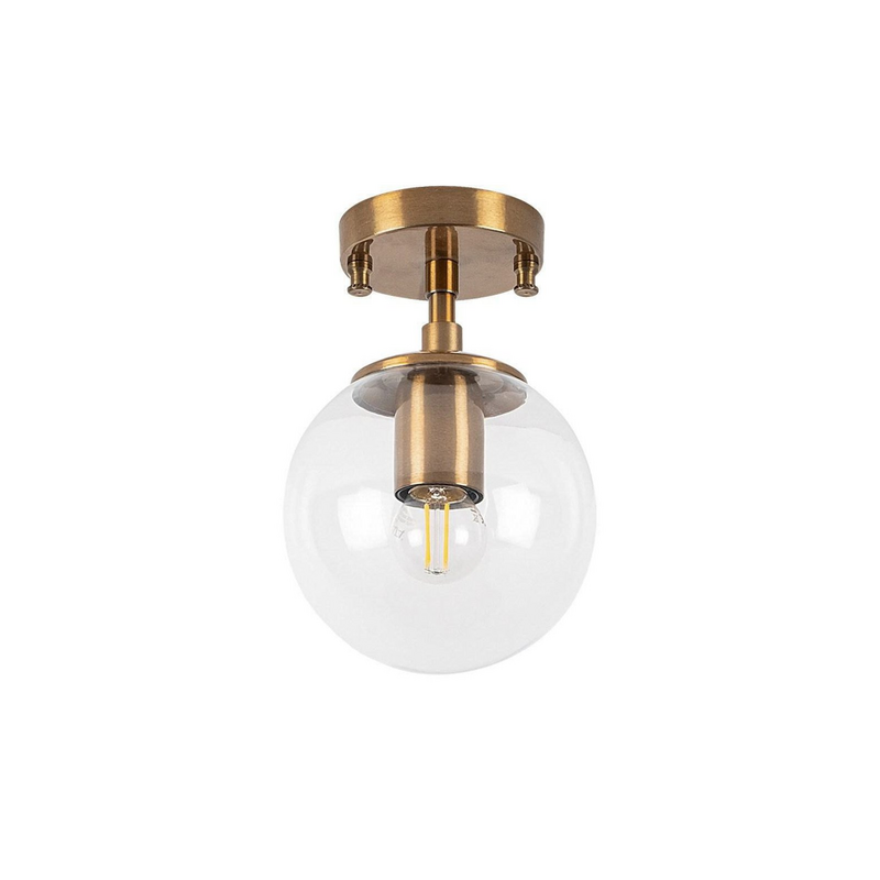 Atmaca Deckenleuchte Lampe Goldfarben Glas Klar 15 Cm Antik Siehe Text/Foto B-Ware
