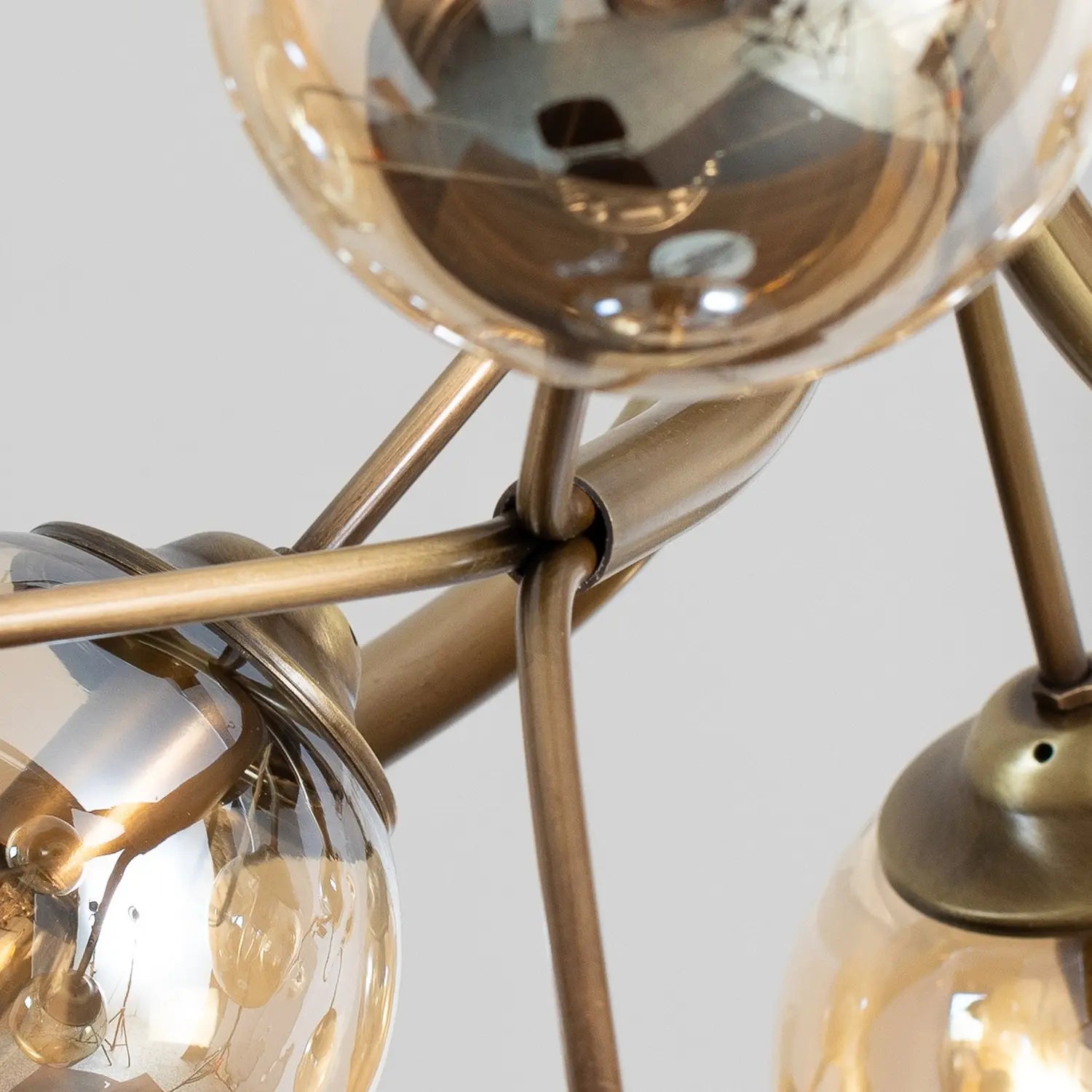 B-Ware Avonni Deckenleuchte Lampe Hängeleuchte Av 4286 12 E Antikgold ø80cm 12 Flg - 8698957163873