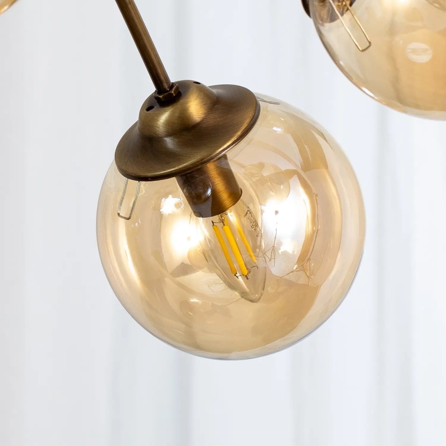 B-Ware Avonni Deckenleuchte Lampe Hängeleuchte Av 4286 12 E Antikgold ø80cm 12 Flg - 8698957163873