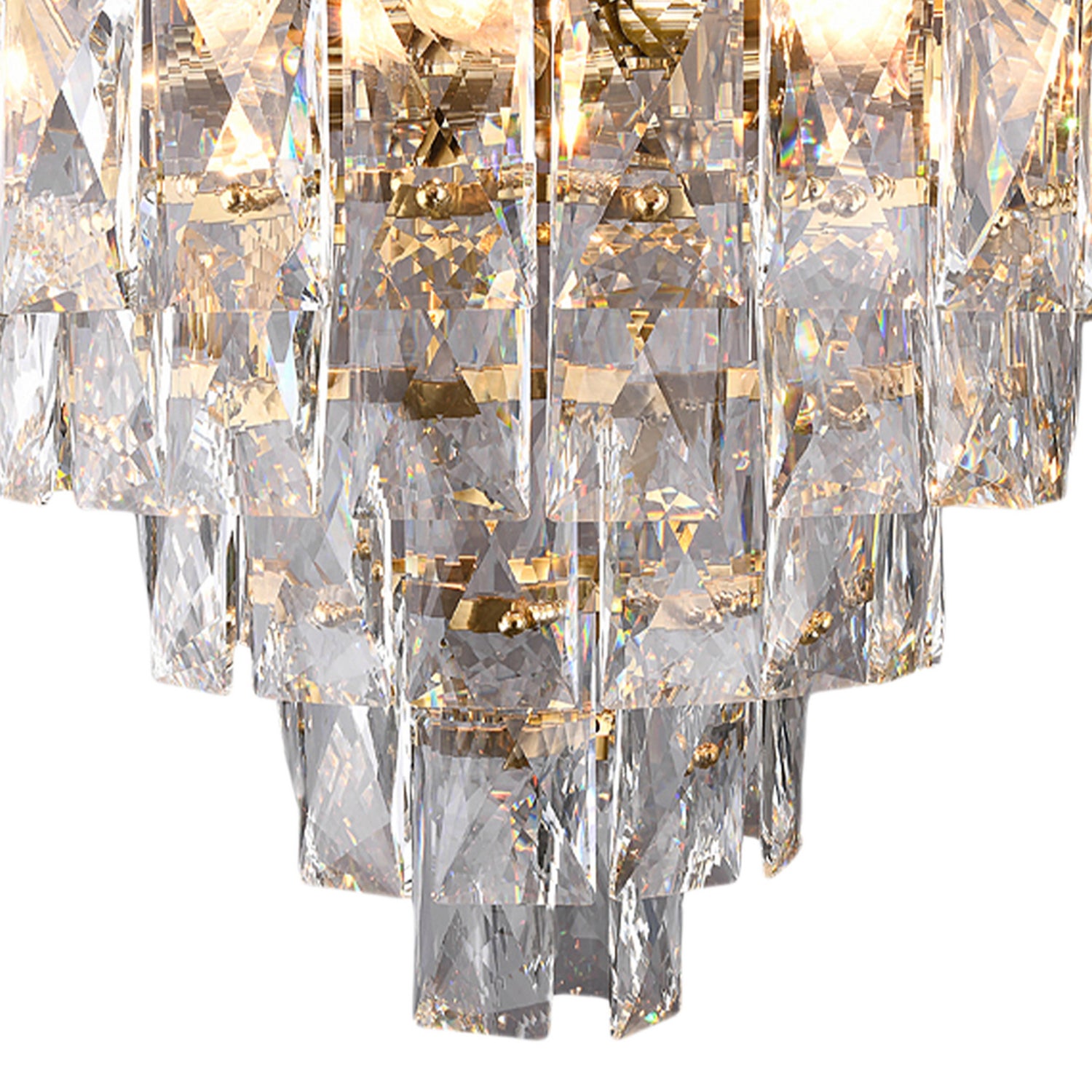 B-Ware Chelsea Deckenlampe Deckenleuchte Metall Gold Kronleuchter Glaskristalle ø50cm - 5902693788126