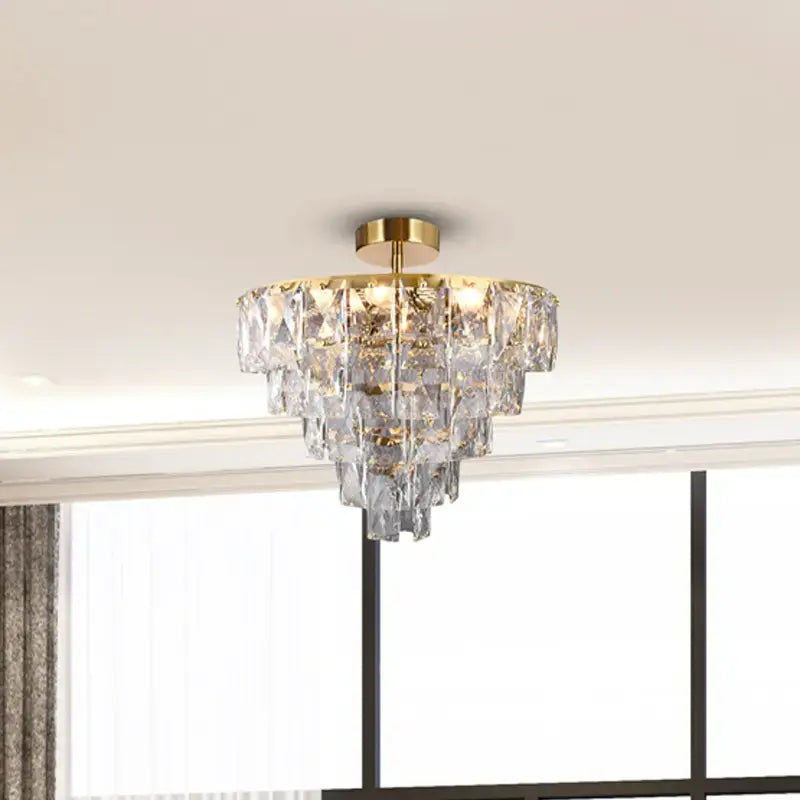 B-Ware Chelsea Deckenlampe Deckenleuchte Metall Gold Kronleuchter Glaskristalle ø50cm - 5902693788126