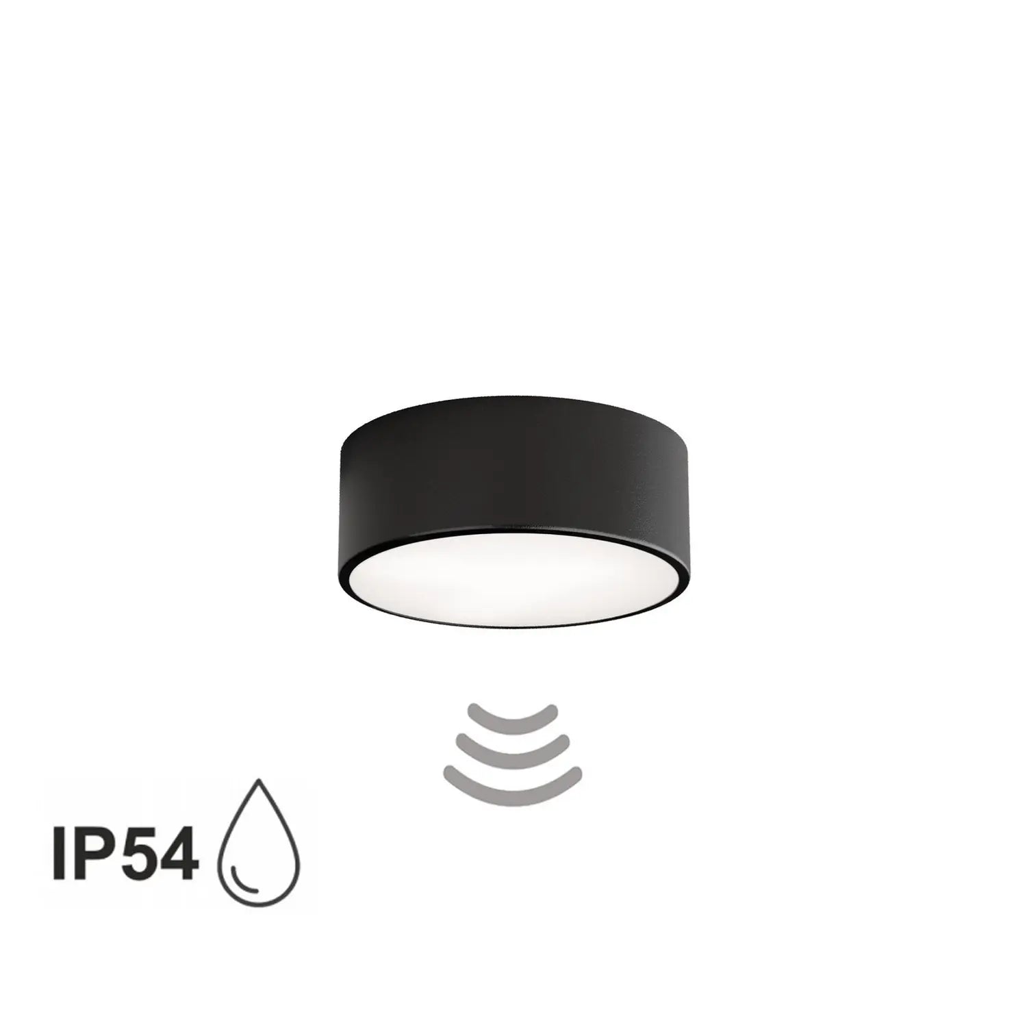 B-Ware Temar Lighting Deckenlampe Cleo 200 Leuchte Sensor Lampe Schwarz Metall ø20cm - 5907623692344