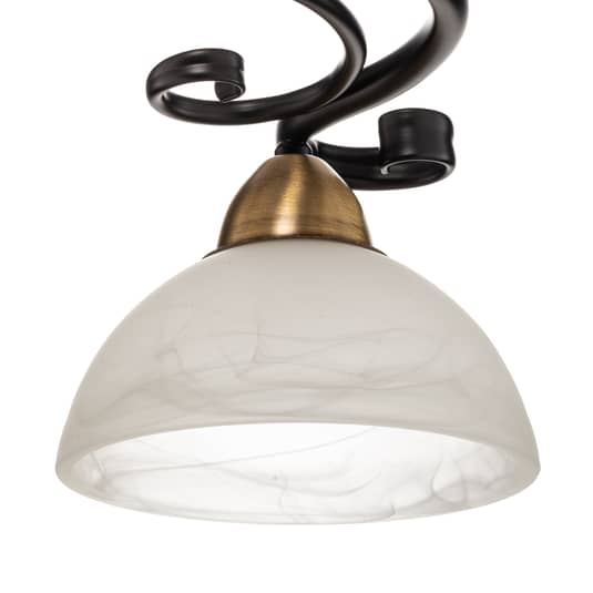 B-Ware Euluna Deckenlampe Flora Hängeleuchte Lampe Leuchte 2 Glasschirme Vintage Stil  - 5907565959765