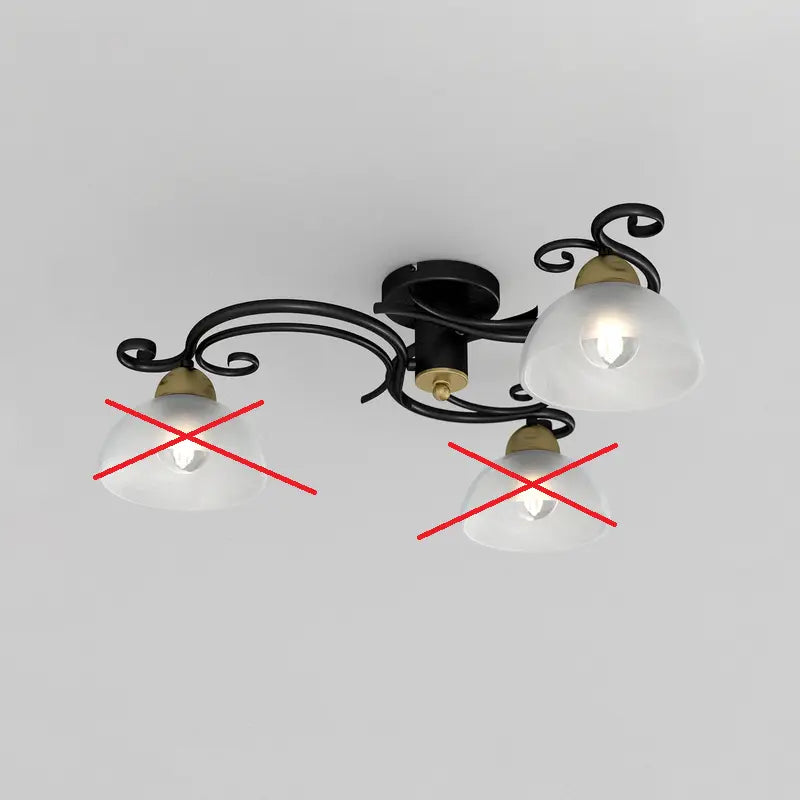 B-Ware Luminex Deckenlampe Flora Deckenleuchte Leuchte 3 Glasschirme Siehe Text/Foto - 5907565959772