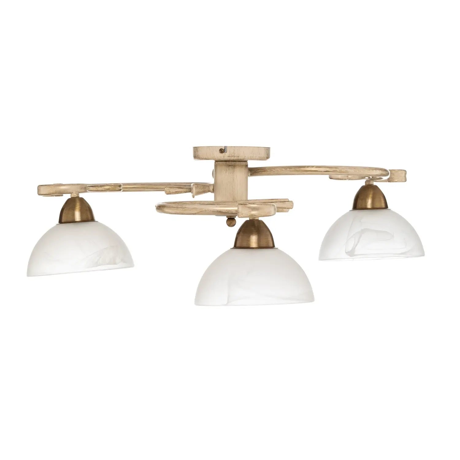 B-Ware Euluna Deckenlampe Lampe Leuchte Flora Glasschirm Weiß Messing Siehe Text - 5907565959710