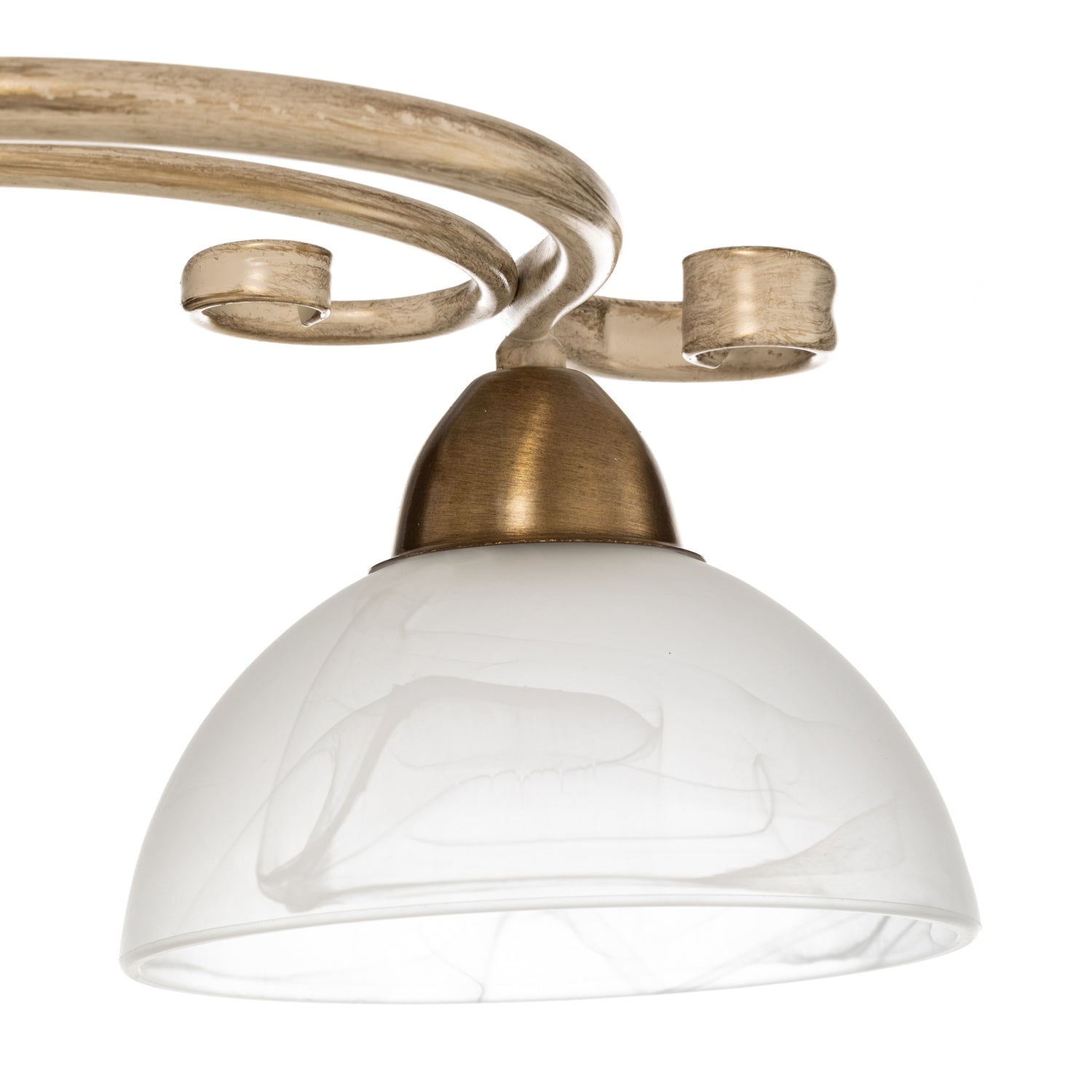 B-Ware Euluna Deckenlampe Lampe Leuchte Flora Glasschirm Weiß Messing Siehe Text - 5907565959710