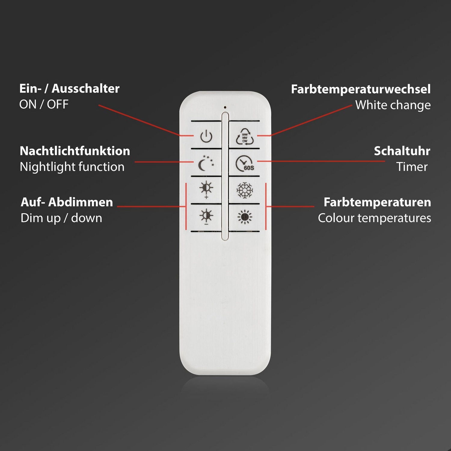 Brilo Deckenlampe Frame Deckenlampe Leuchte Lampe Fernbedienung Siehe Text/Foto B-Ware - 4002707388456