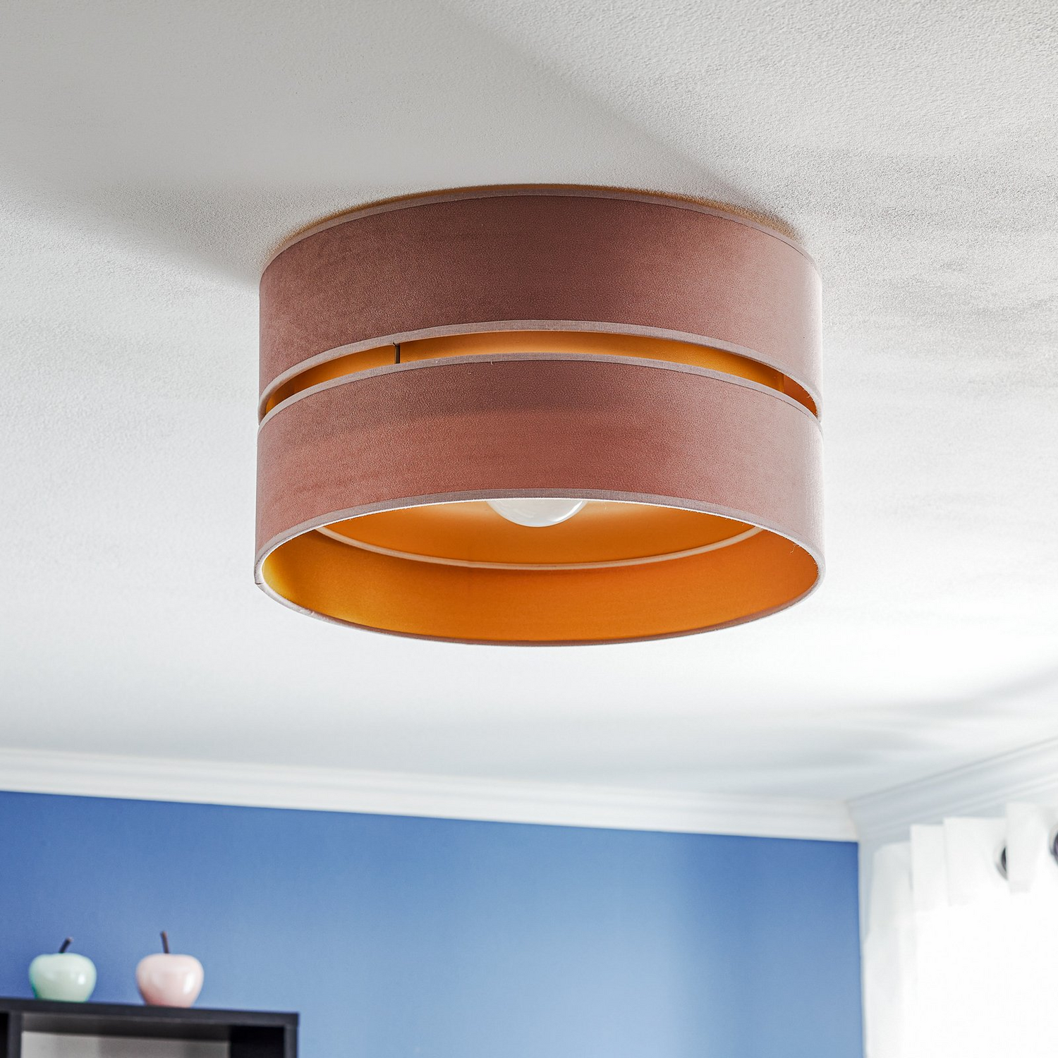 B-Ware Duolla Deckenlampe Golden Duo Deckenleuchte Deckenlicht Lampe ø40 Hellrosa/Gold - 5903689183727