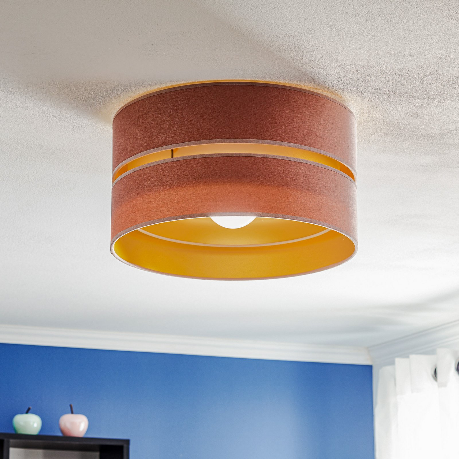 B-Ware Duolla Deckenlampe Golden Duo Deckenleuchte Deckenlicht Lampe ø40 Hellrosa/Gold - 5903689183727