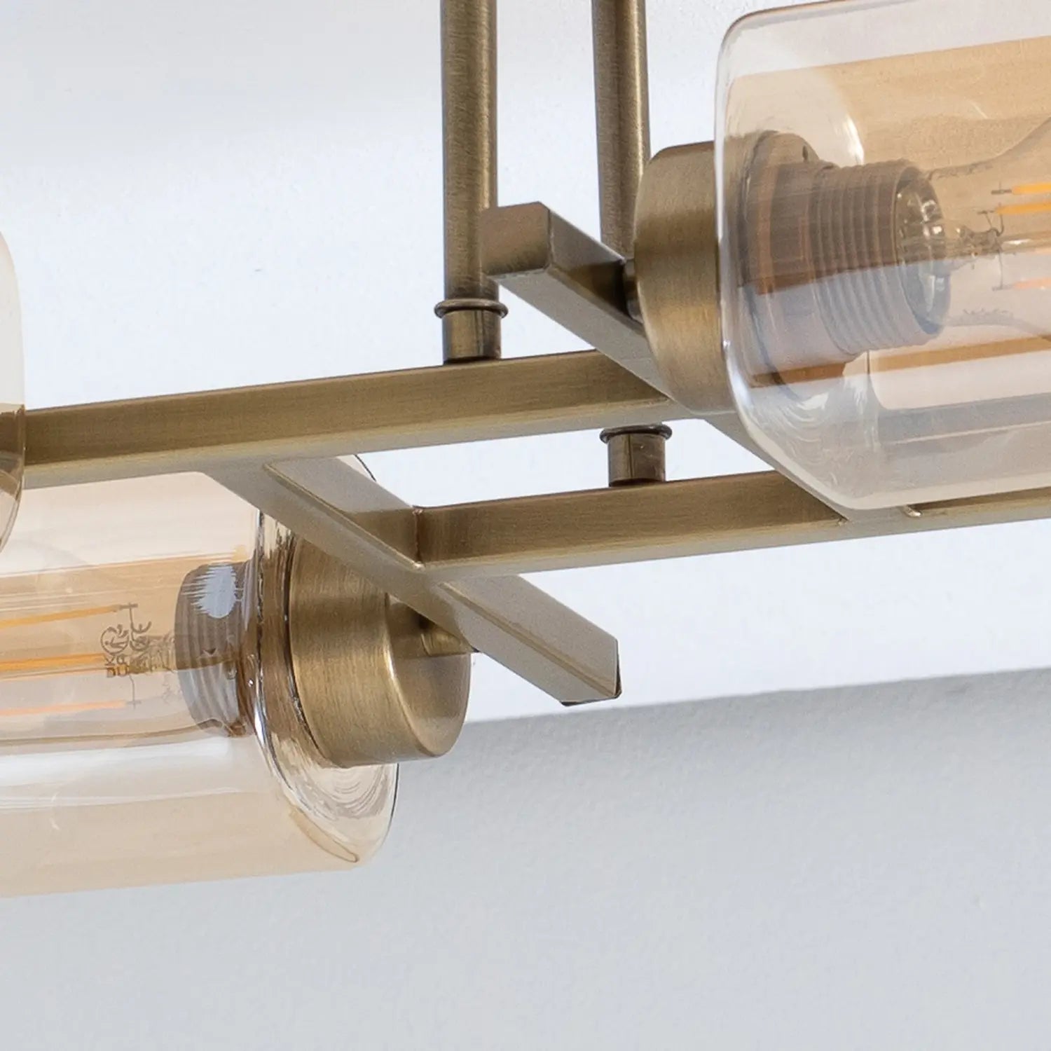 B-Ware Horia Deckenleuchte Lampe Antikgold Bernstein Glas Metall Gold Patiniert - 8698957170284