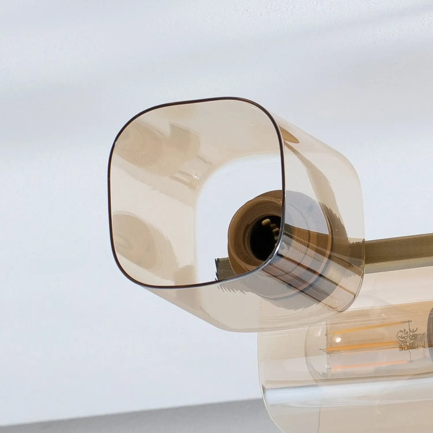 B-Ware Horia Deckenleuchte Lampe Antikgold Bernstein Glas Metall Gold Patiniert - 8698957170284