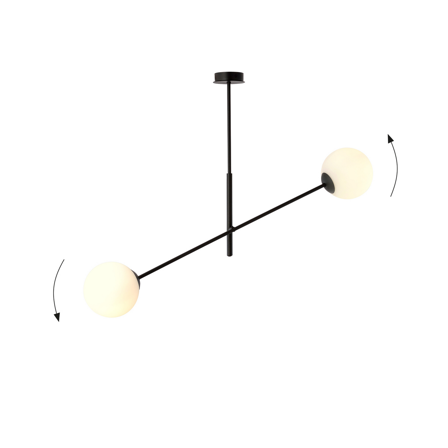 B-Ware Deckenlampe Linear Schwarz/Opal Deckenleuchte Lampe Leuchte Siehe Text/Foto - 5901738923577