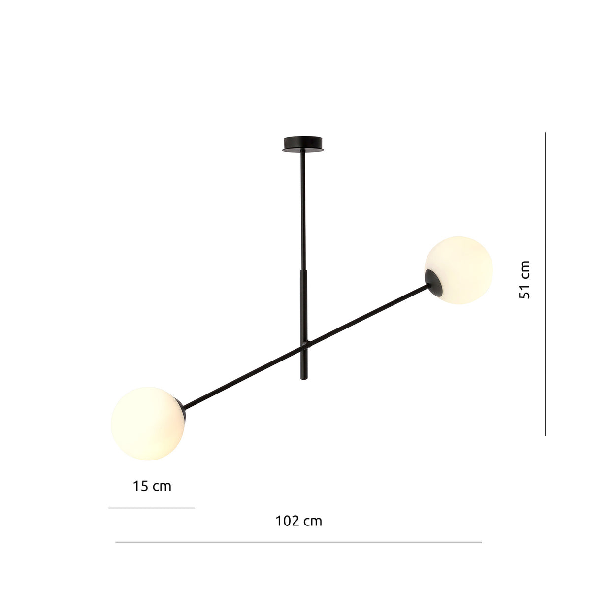 Deckenlampe Linear schwarz/opal Deckenleuchte Lampe Leuchte SIEHE TEXT/FOTO - 5901738923577