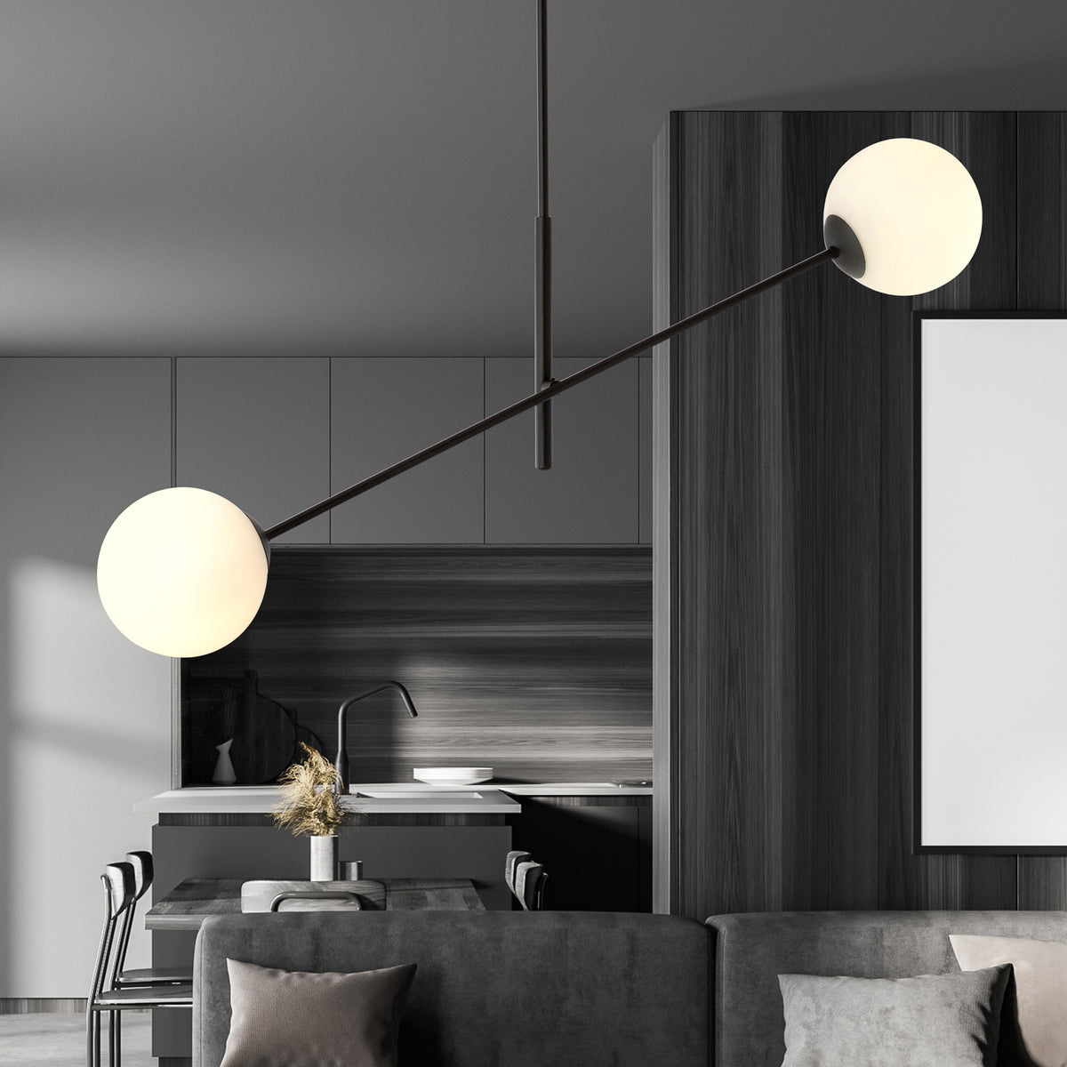 Deckenlampe Linear schwarz/opal Deckenleuchte Lampe Leuchte SIEHE TEXT/FOTO - 5901738923577