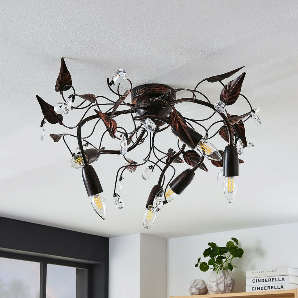 B-Ware Lampenwelt.Com Deckenlampe Deckenlampe Lampe Marlitt, Geschwungene Arme, 6 Fl812 - 4251096557435