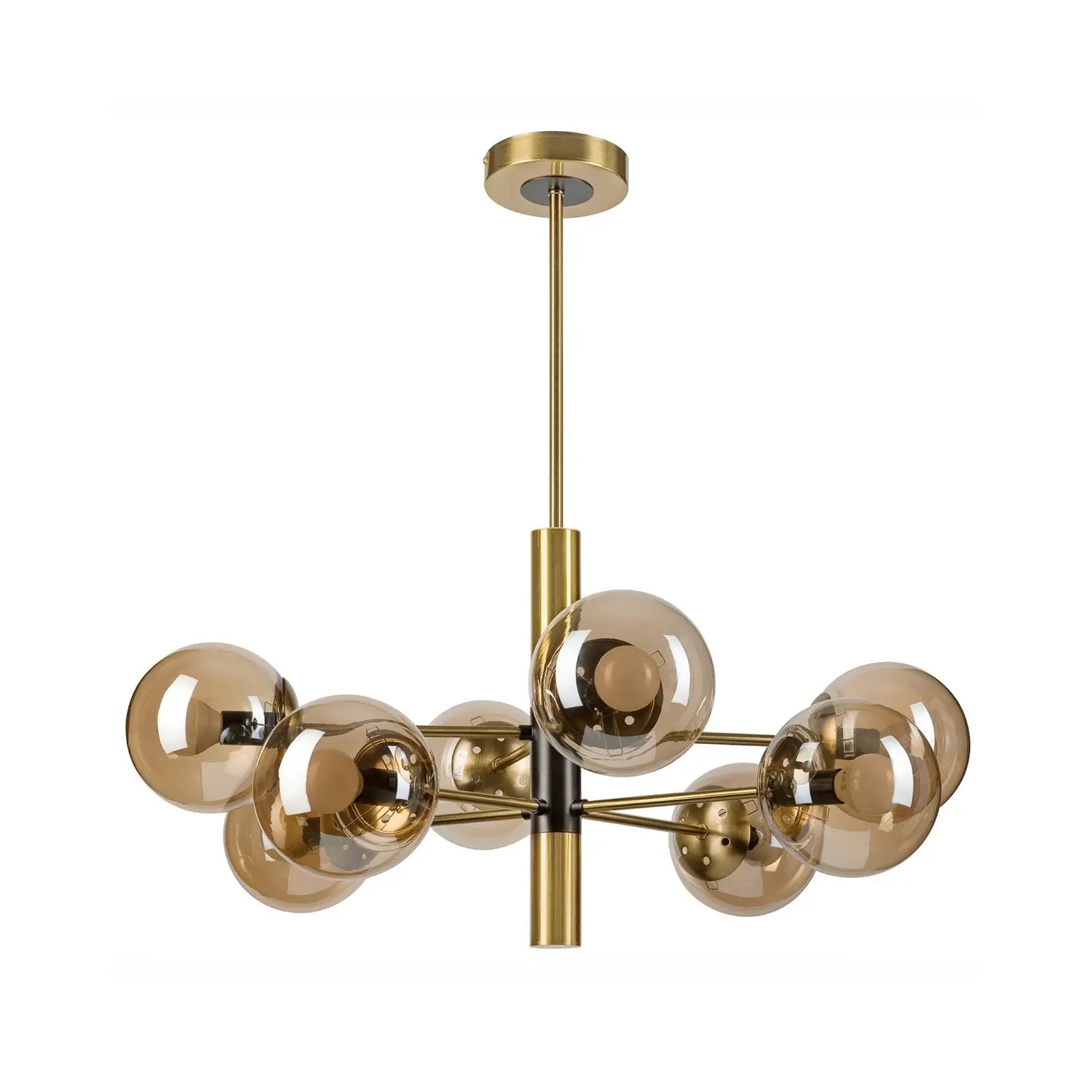 B-Ware Lamkur Lighting Deckenlampe Natalia Deckenleuchte Goldfarben Glas 8flg E14 ø68cm - 5907687453905