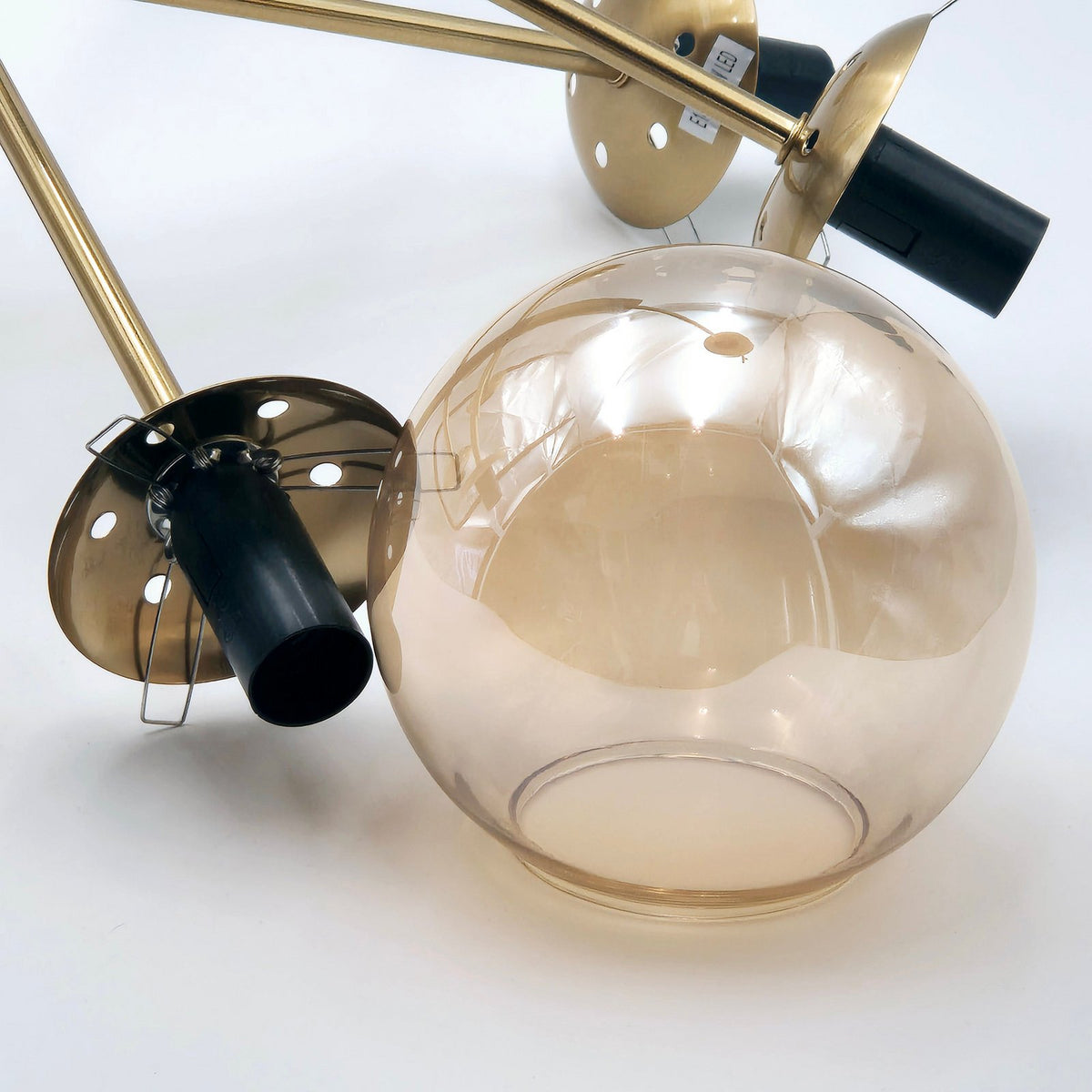 Lamkur Lighting Deckenlampe Natalia Deckenleuchte goldfarben Glas 8flg E14 Ø68cm - 5907687453905