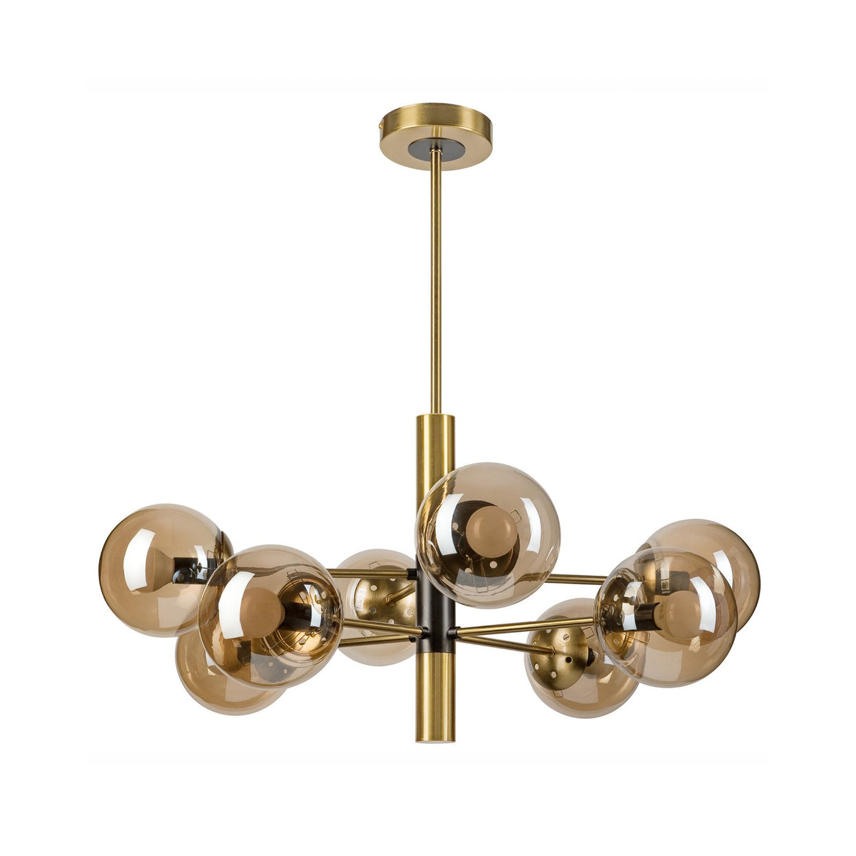 Lamkur Lighting Deckenlampe Natalia Deckenleuchte goldfarben Glas 8flg E14 Ø68cm - 5907687453905